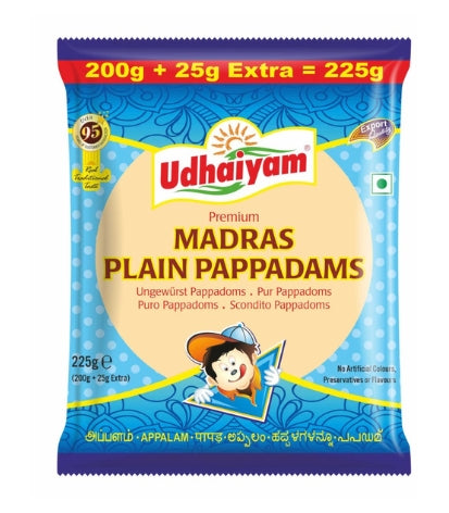 Udhaiyam Madras Plain Papad (225g)